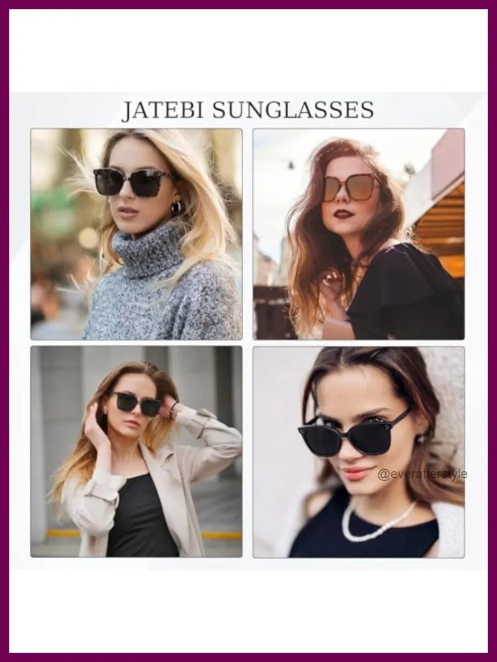 Vintage Oversized Square Sunglasses 3 Pack UV Protection PC/TAC